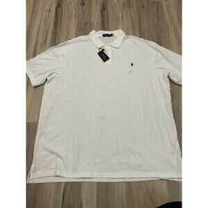 Polo Ralph Lauren White Big & Tall 4XLT Short Sleeve Polo Shirt Mens Classic Fit
